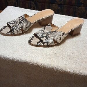 Nine West Snake Print Mules